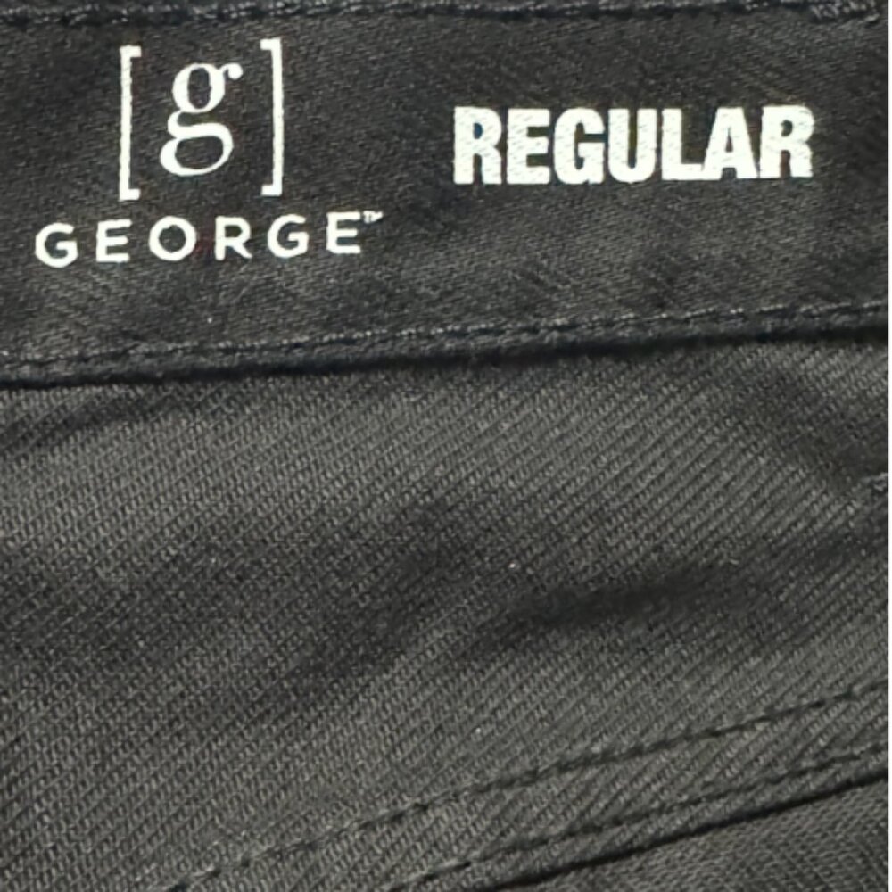 Men's George Black Jeans Size 40X32 - Picture 2 of 5